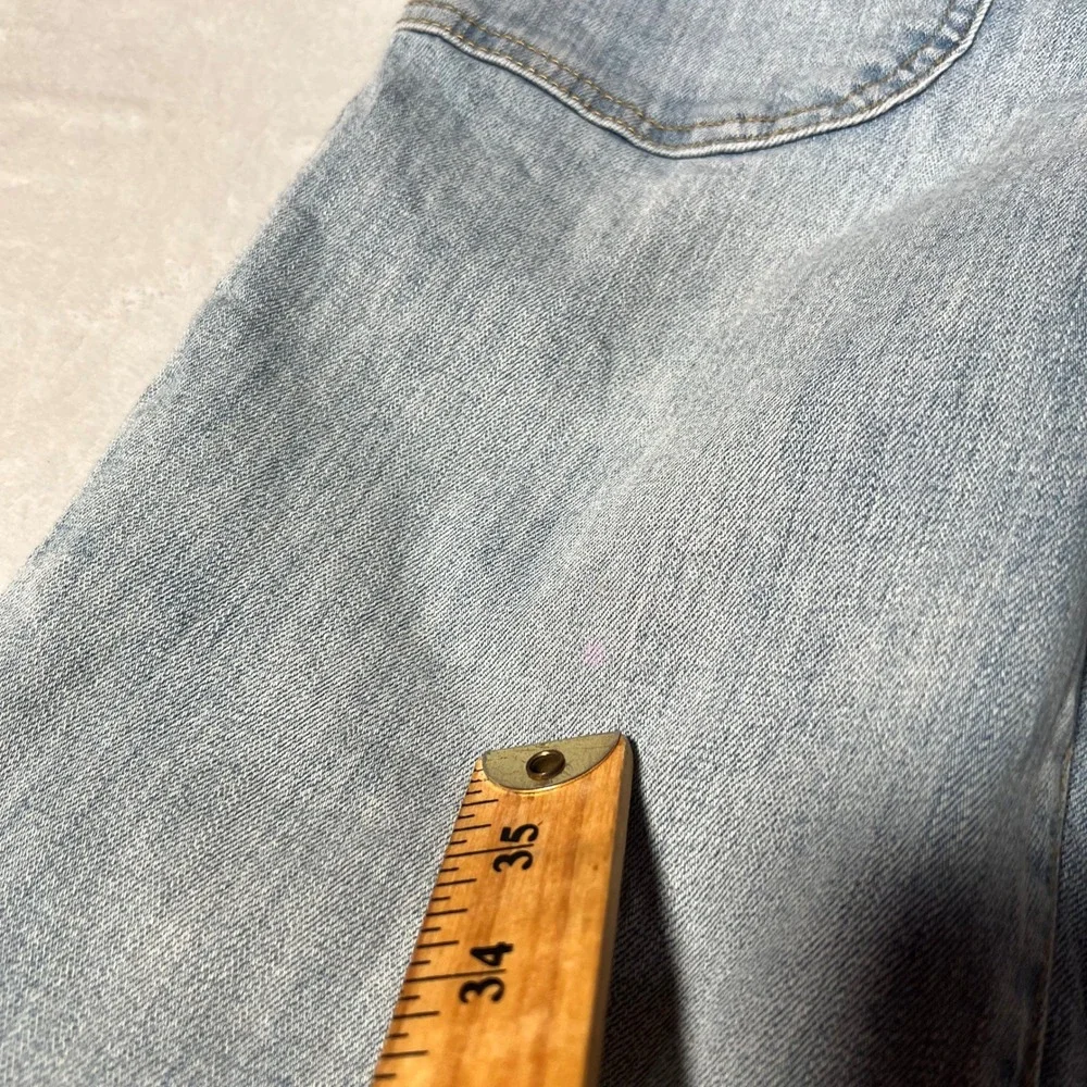 Kensie Jeans Womens 6/28 Light Wash High Rise Straight Leg Cropped Patch Pocket - Picture 9 of 9